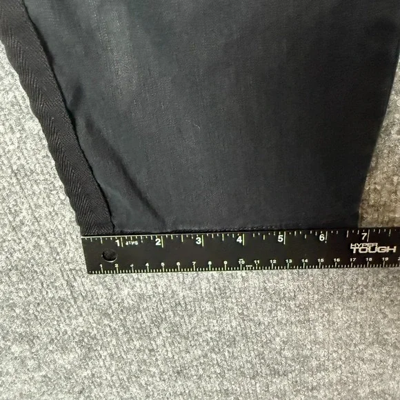 Chicos Pants Womens 1.5 10 Black Linen Cotton Stretch Cargo Crop Elastic Waist - Picture 10 of 15